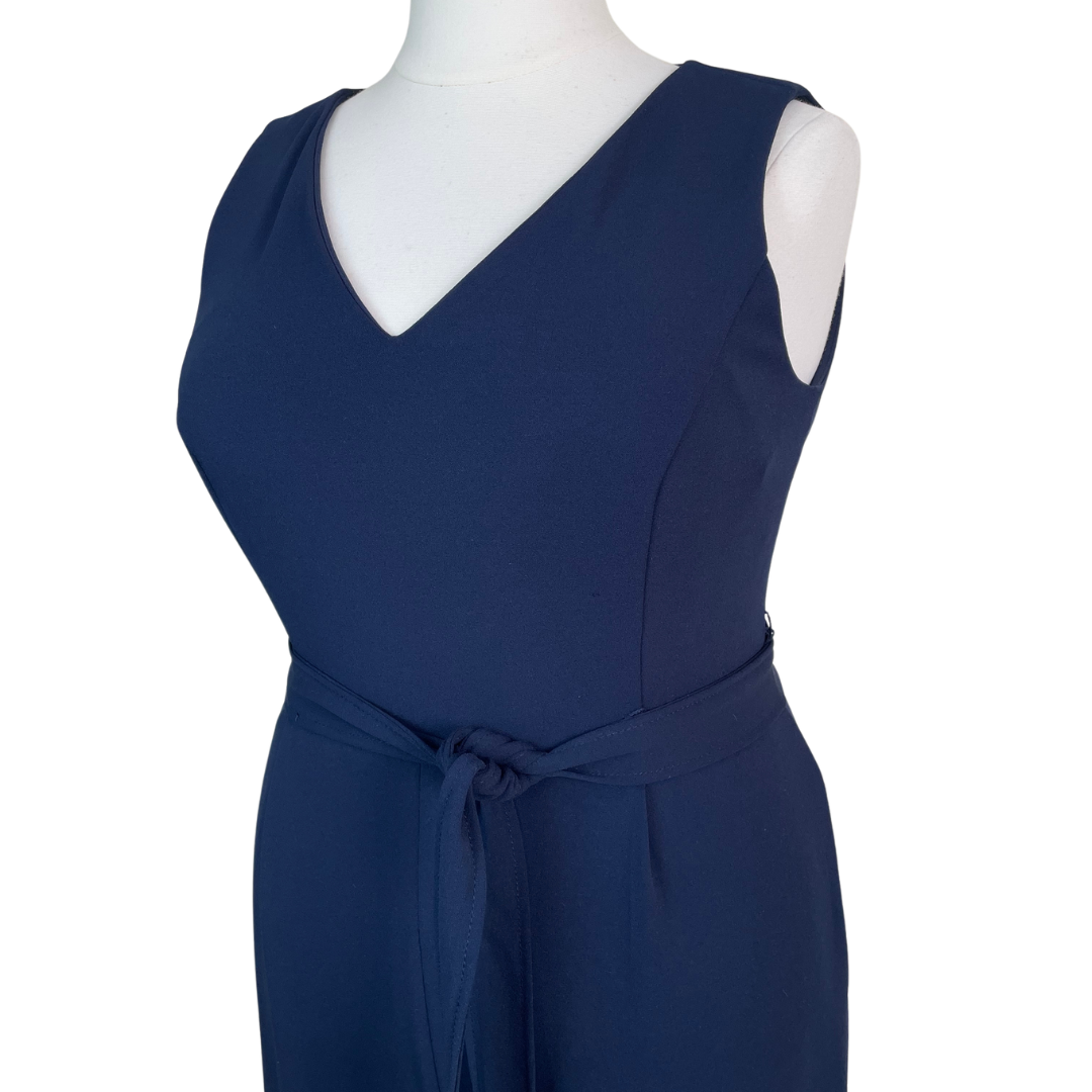 V-neck Sleeveless Plus Size Jumpsuit