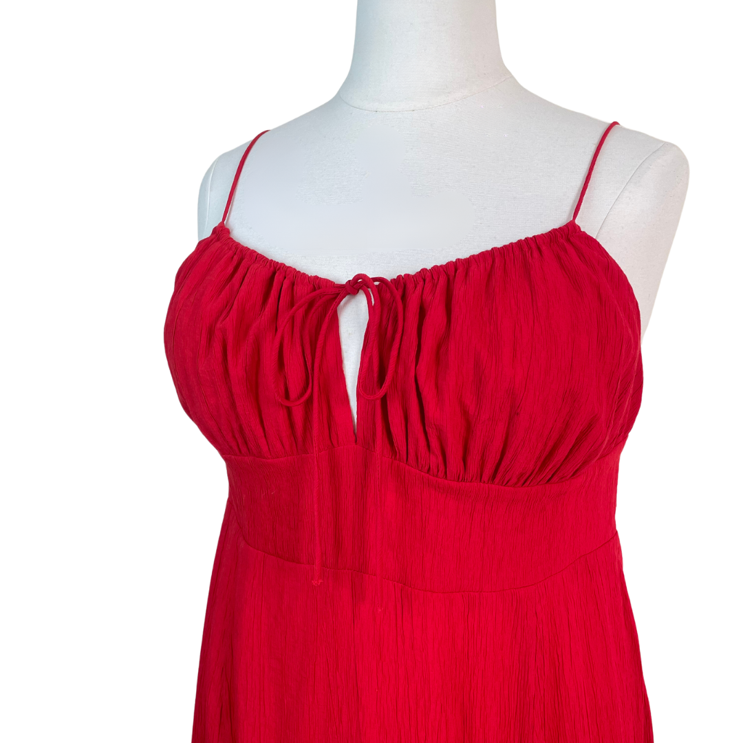 Red Midi Plus Size Dress