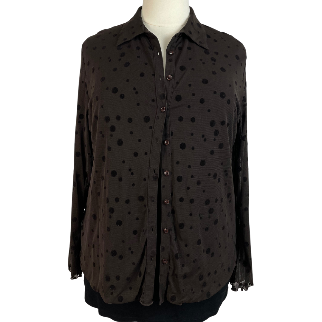 Y2K Vintage Mesh Shirt