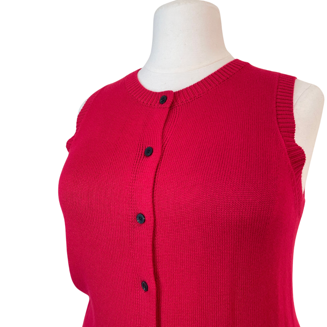 Red Knit Vest Top