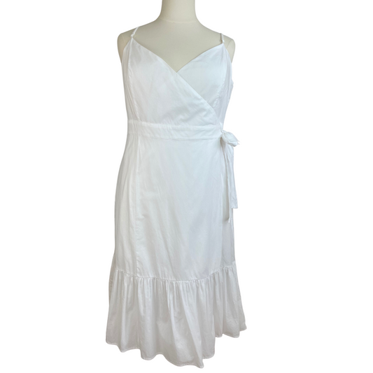 White Linen Wrap Dress