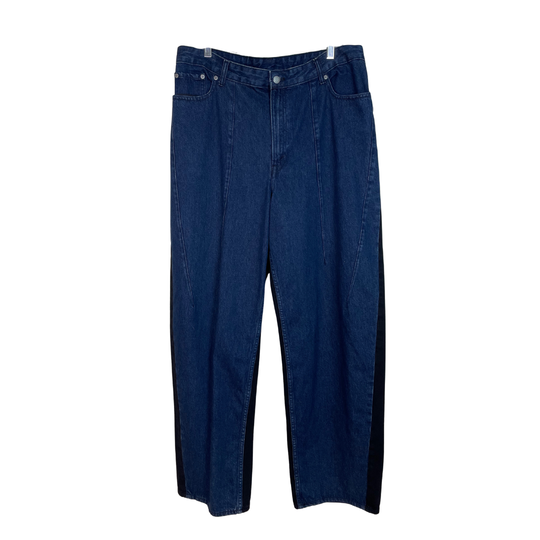 Two Toned Wide Leg Jeans
