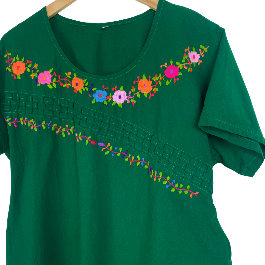 Embroidered Peasant Top