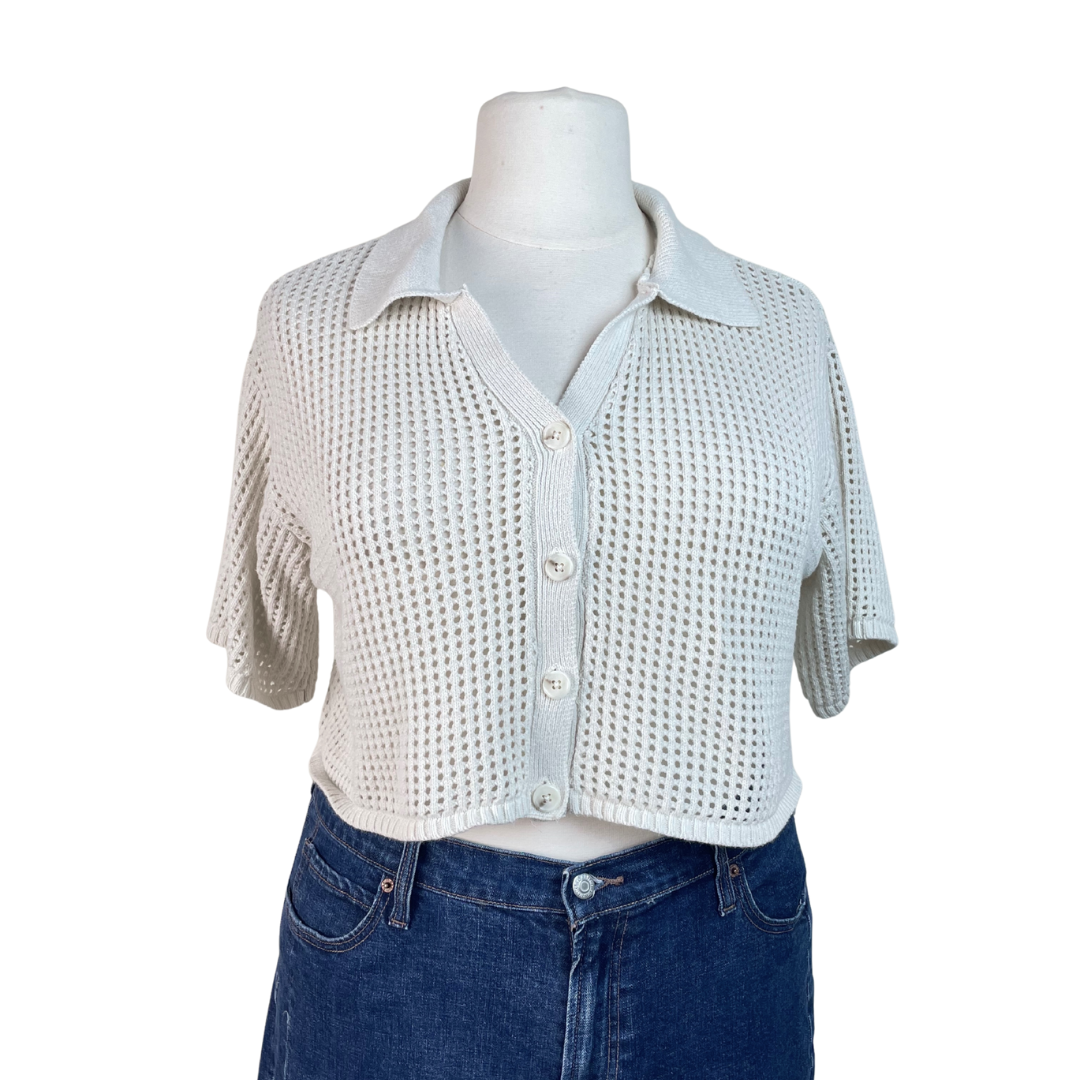 Open Knit Crop Top