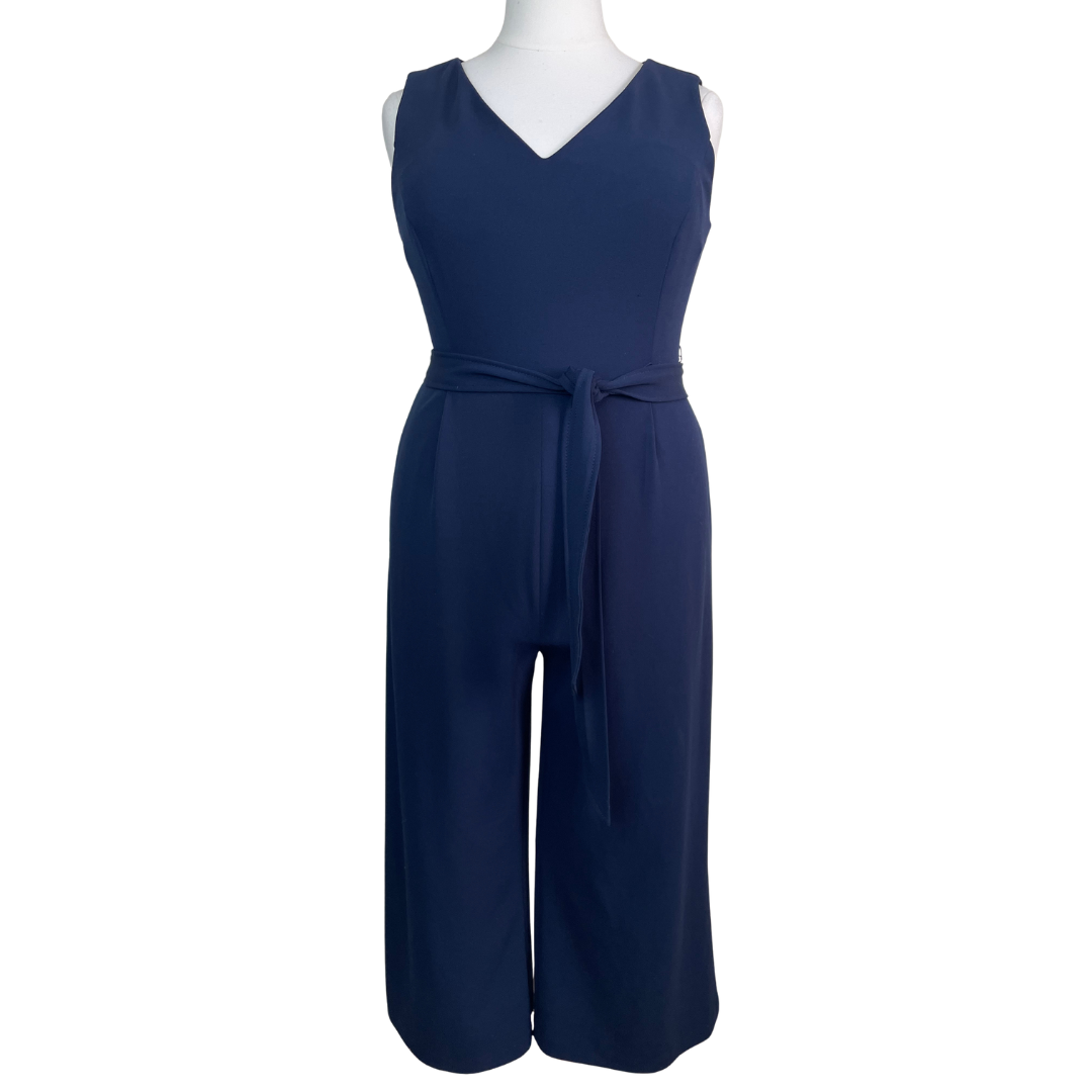 V-neck Sleeveless Plus Size Jumpsuit