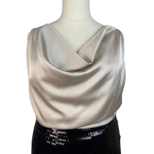 Cowl Neck Satin Top