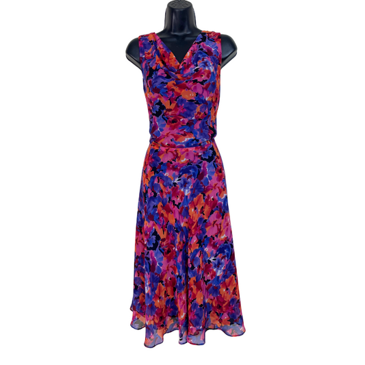 Cowl Neck Floral Dress