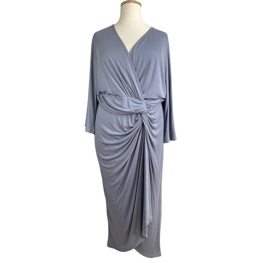 Draped Wrap Maxi Dress