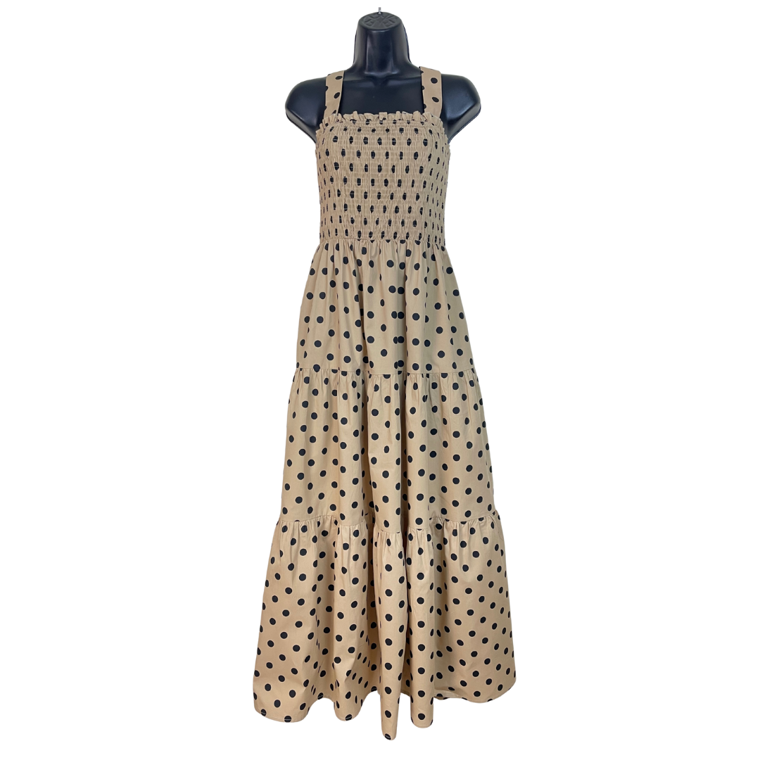 Polka Dot Maxi Tiered Dress