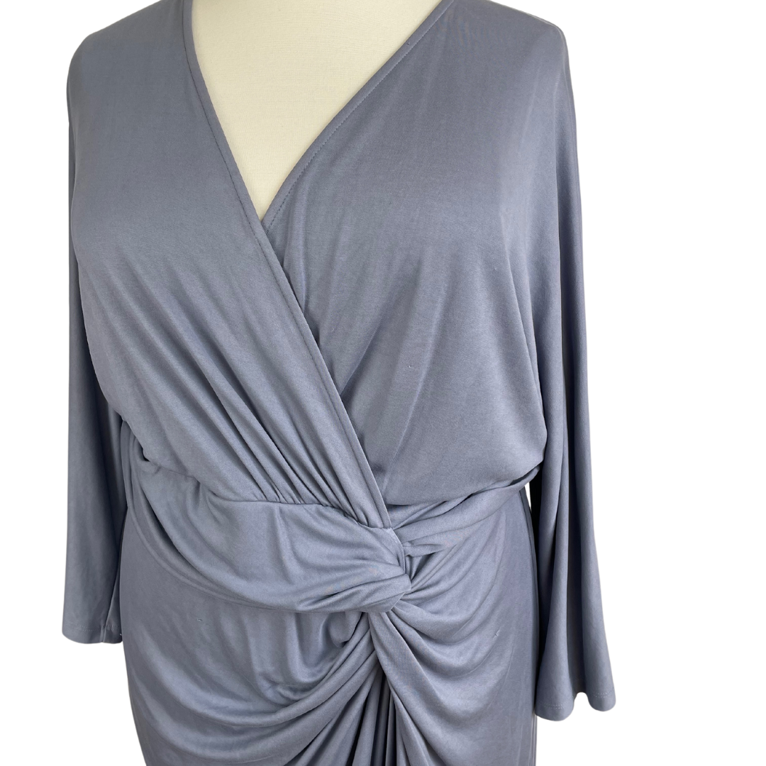 Draped Wrap Maxi Dress