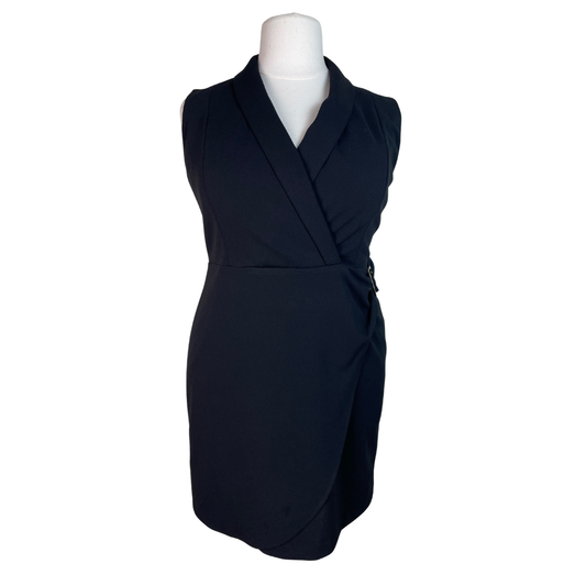 Wrap Tuxedo Shift Dress