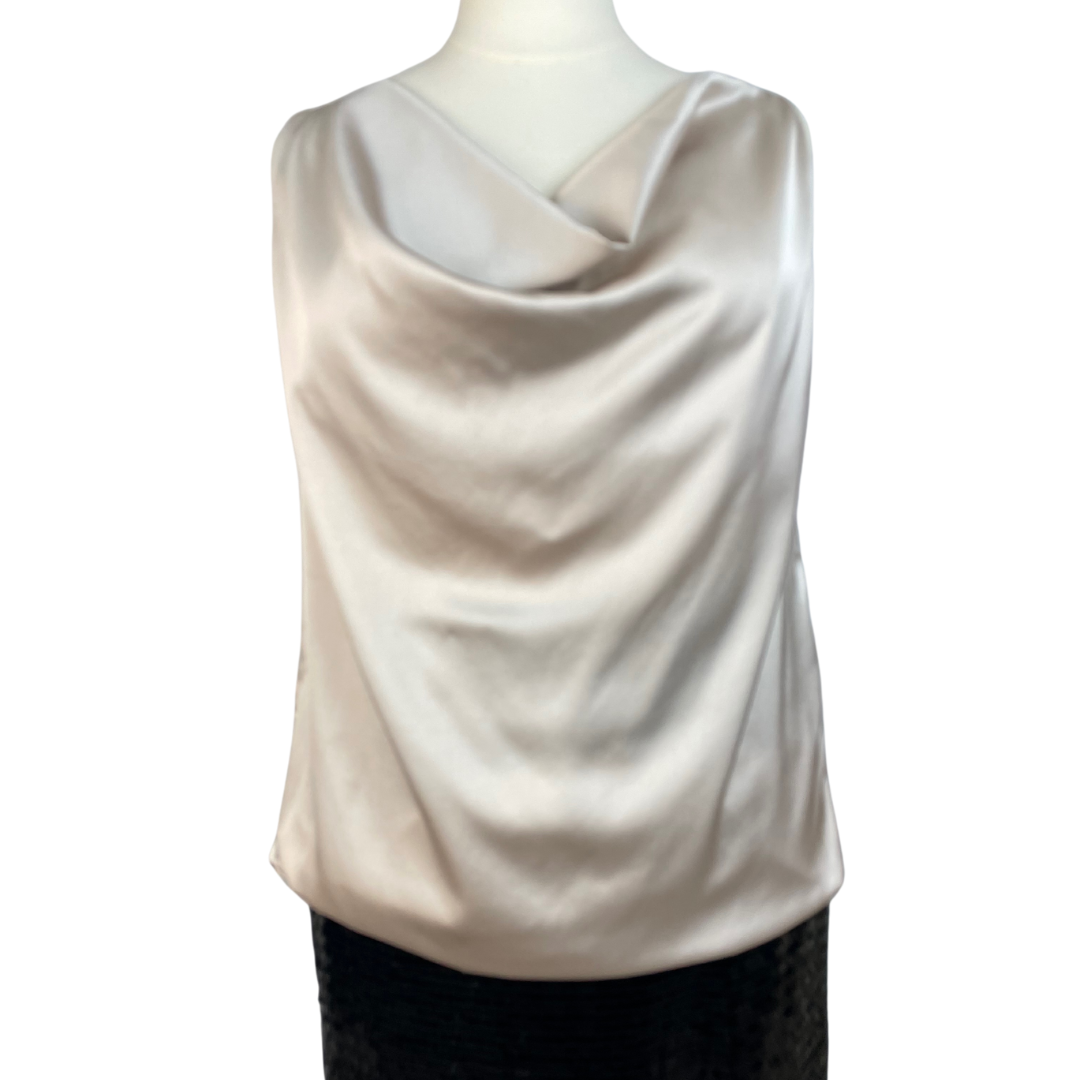 Cowl Neck Satin Top