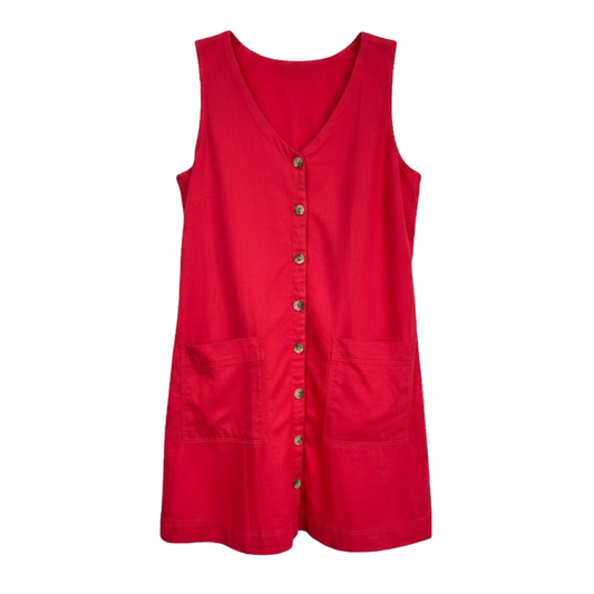 Sleeveless Button-Front Mini Dress