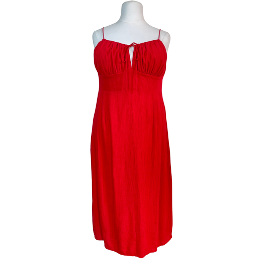 Red Midi Plus Size Dress