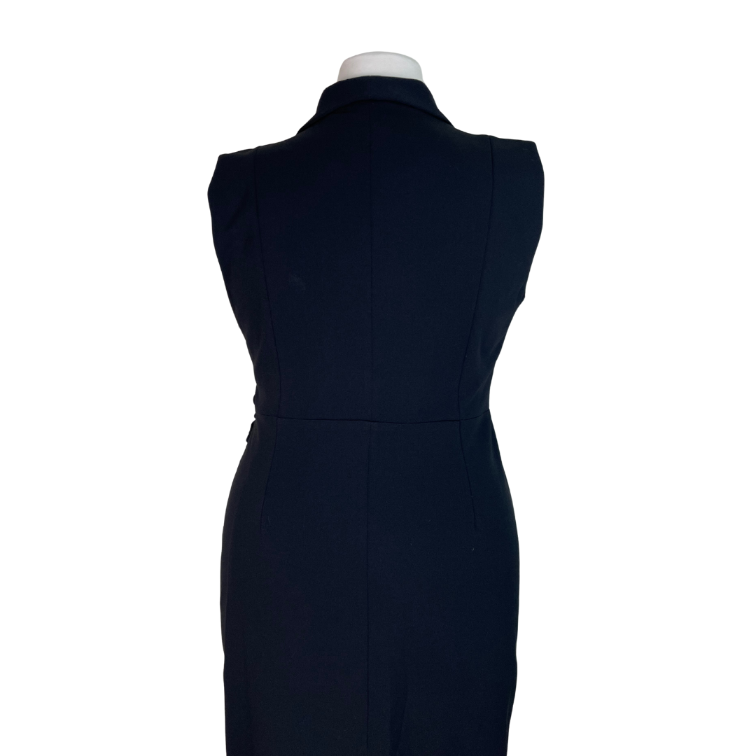 Wrap Tuxedo Shift Dress