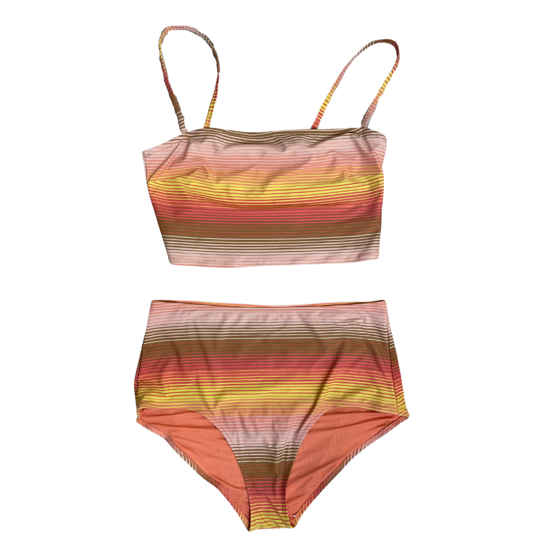 Ombré Stripes High Waist Bikini