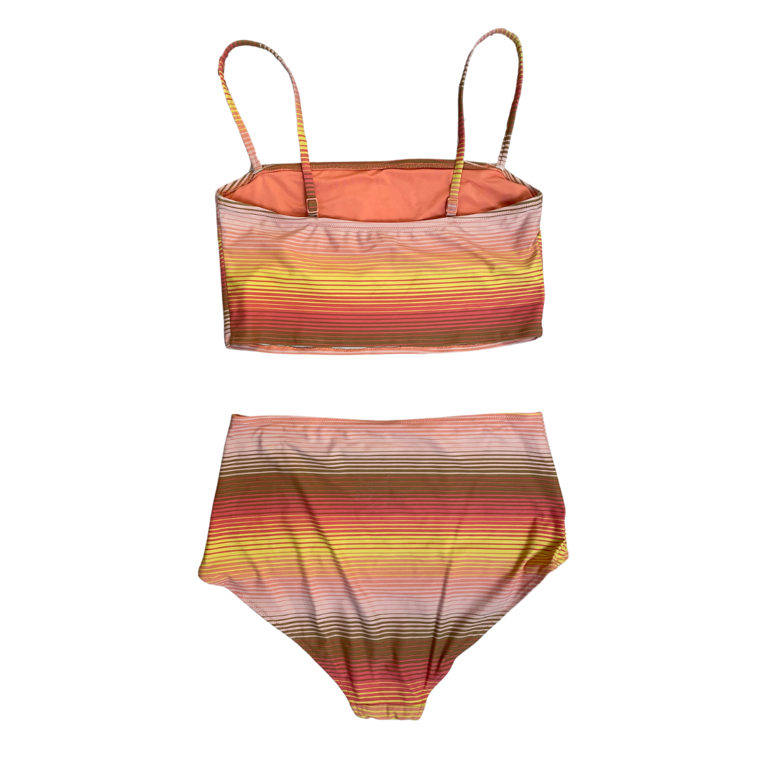 Ombré Stripes High Waist Bikini