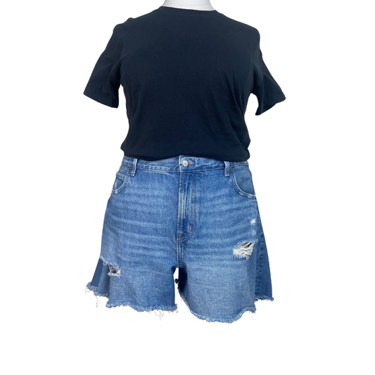 High Rise Slouchy Straight Shorts