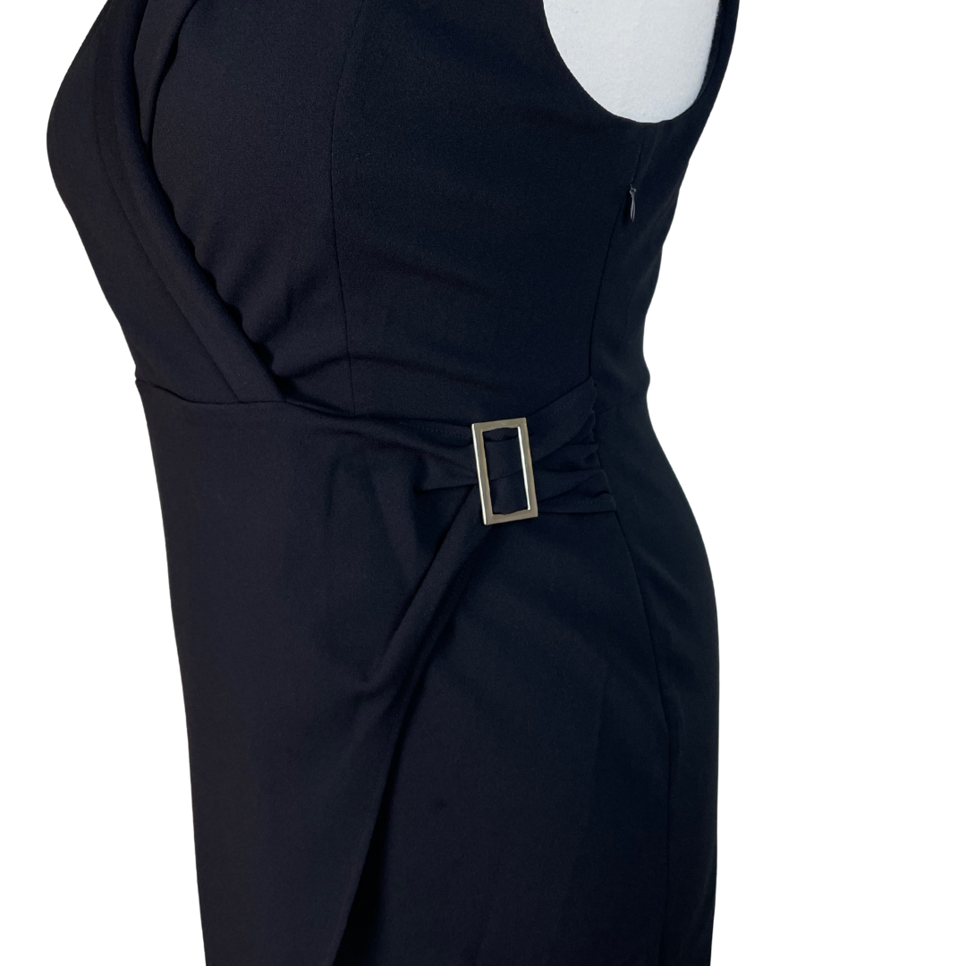 Wrap Tuxedo Shift Dress