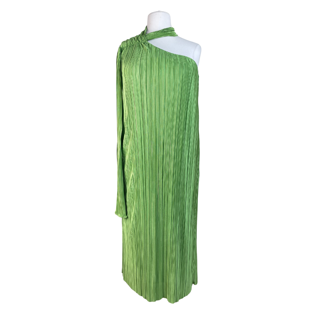 Pleated One Shoulder Maxi Dress