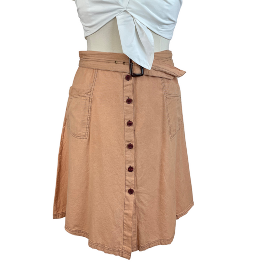 Linen Midi Skirt