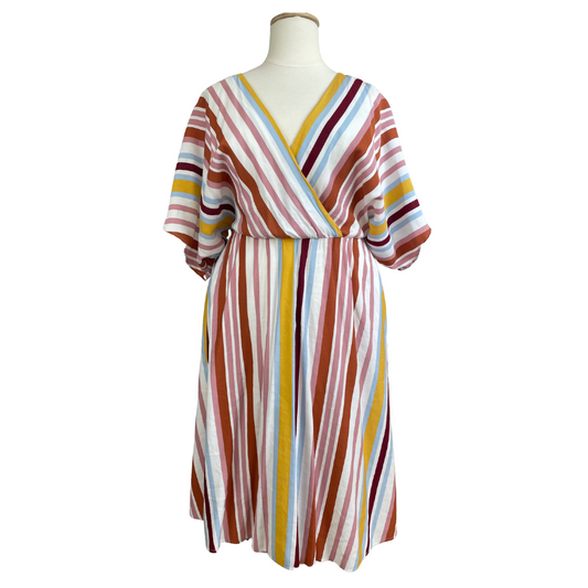 Striped Dolman Sleeve Dress