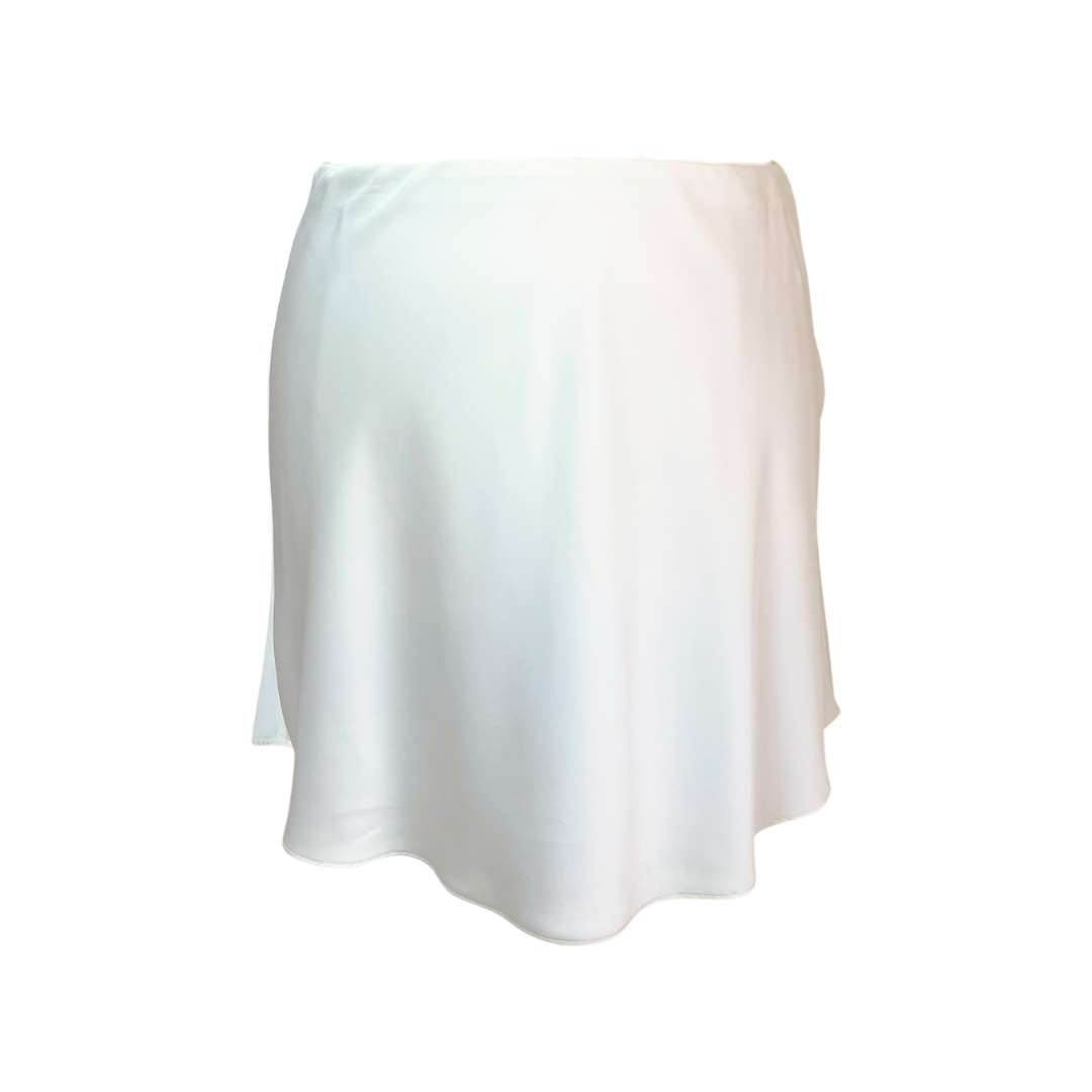 Ivory Slip Mini Skirt